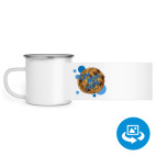 Кружка металлическая белая (круговая запечатка)