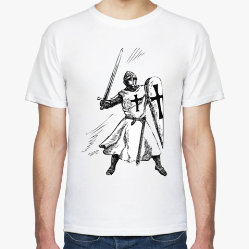 Футболка с принтом  Рыцарь