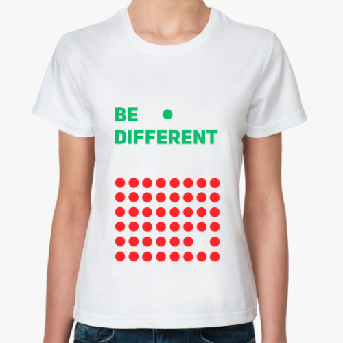 Классическая футболка с принтом Be different