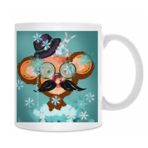 Кружка с принтом Обезьян - фокусник