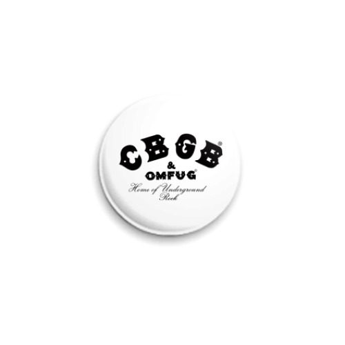 Значок 25мм с принтом Cbgb