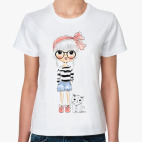 Девочка и котенок