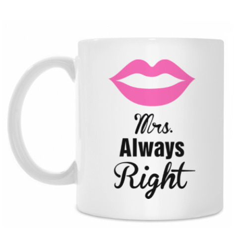 Кружка с принтом Mrs. Always Right