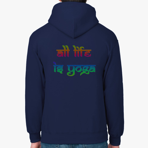 Толстовка худи с принтом Радужный дизайн для йогов