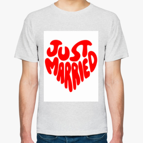 Футболка с принтом Just married