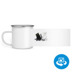 Кружка металлическая белая (круговая запечатка)