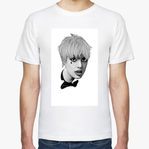 Футболка с принтом девушка