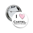 Значок 37 мм I love Castiel