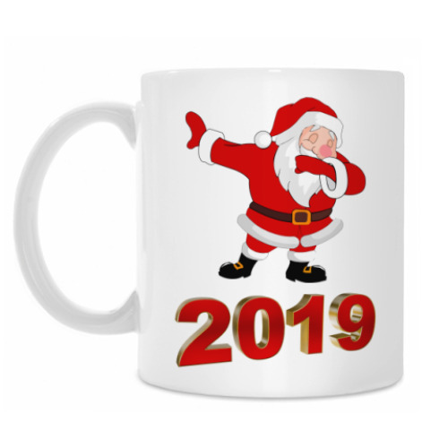 Кружка с принтом Дэб Санта 2019