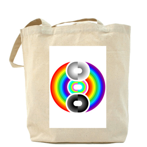 Сумка шоппер с принтом Improved Rainbow