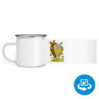 Кружка металлическая белая (круговая запечатка)