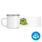 Кружка металлическая белая (круговая запечатка)