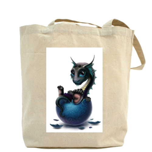 Сумка шоппер с принтом морской дракончик