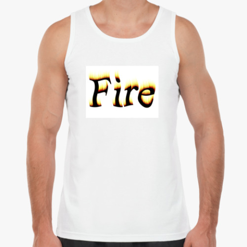 Майка с принтом  огонь