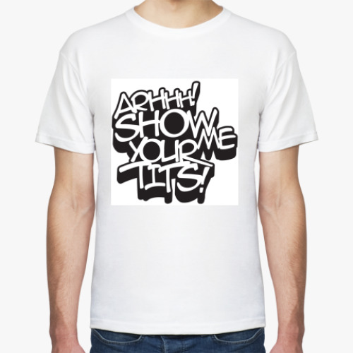 Футболка с принтом Show me your Tits!