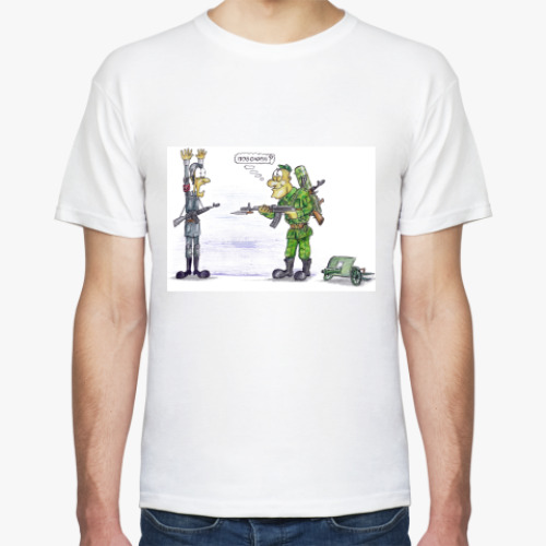 Футболка с принтом повоюем?