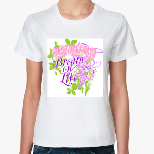 Классическая футболка с принтом Дизайн