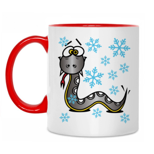 Кружка с принтом Новогодняя змея