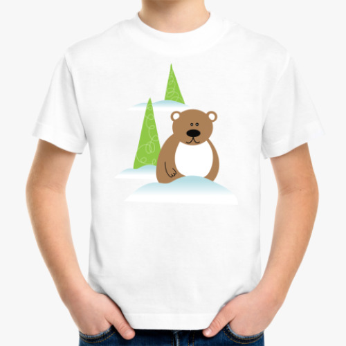 Детская футболка с принтом santa