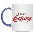 Двухцветная кружка Люблю готовить