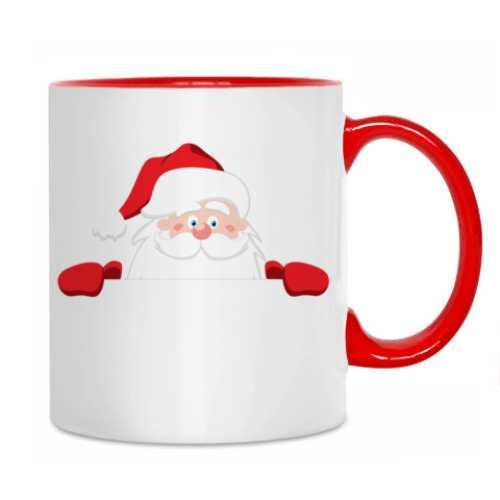 Кружка с принтом Санта