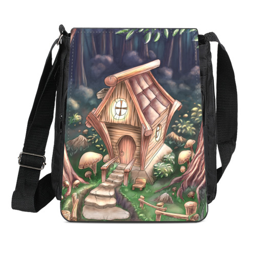 Сумка-планшет с принтом Сказочный домик