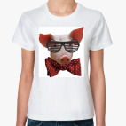 Свинья в очках и бабочке