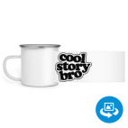 Кружка металлическая белая (круговая запечатка)