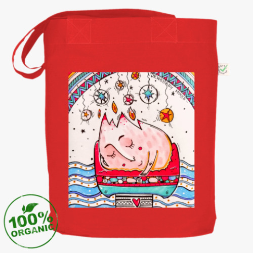 Сумка шоппер с принтом Праздничный Огонёк