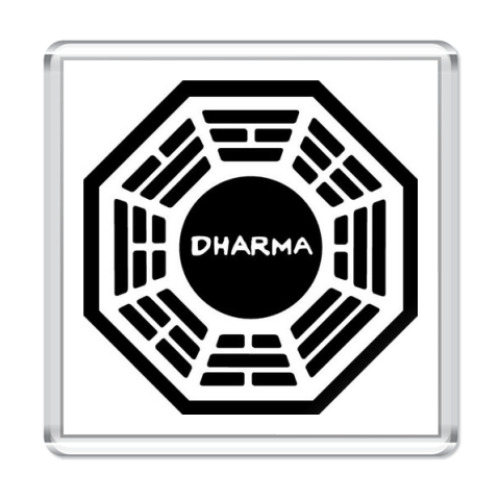 Магнит с принтом  DHARMA