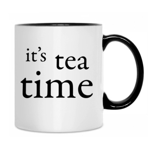 Кружка с принтом 'it's tea time'