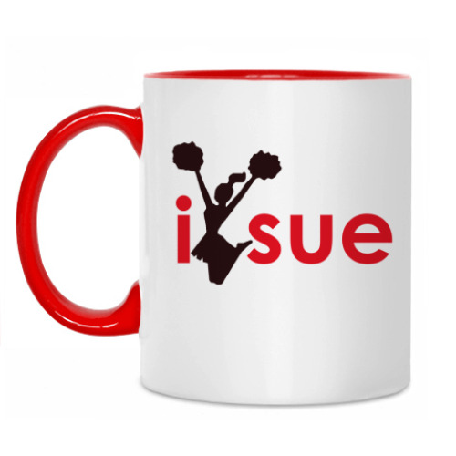 Кружка с принтом Я люблю Сью, а ты?