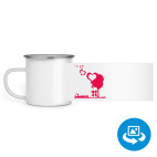 Кружка металлическая белая (круговая запечатка)