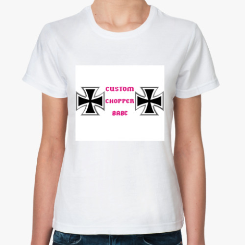 Классическая футболка с принтом chopper babe