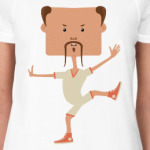 Смешной нарисованный каратист