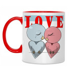 Двухцветная кружка Птички