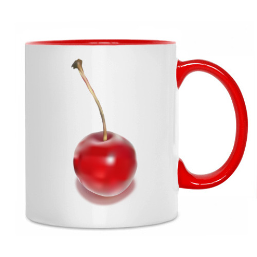 Кружка с принтом Вишня