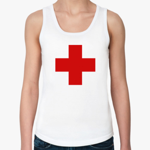 Женская майка с принтом  «Красный Крест»