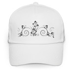 Кепка / бейсболка, белая (печать)  Ах лето!