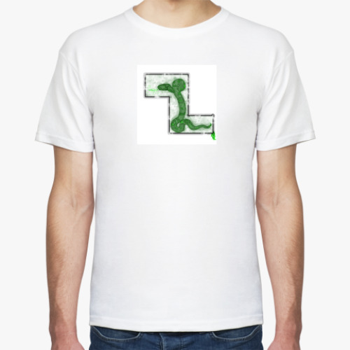 Футболка с принтом Зеленая Змея