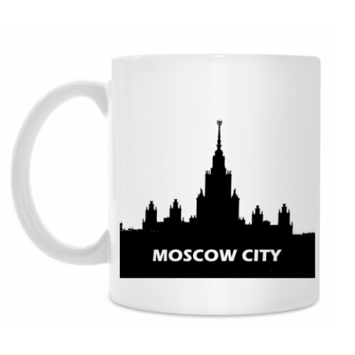 Кружка с принтом Кружка белая Moscow City