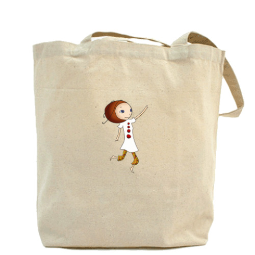 Сумка шоппер с принтом история про девочку