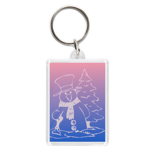 Брелок с принтом Cнеговик