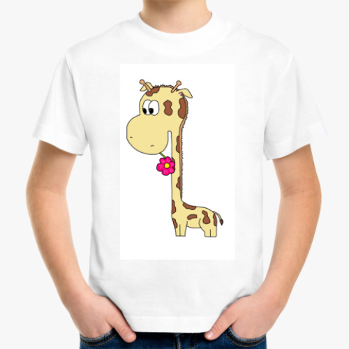 Детская футболка с принтом Жираф