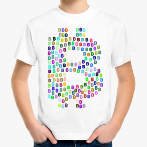 Детская футболка с принтом Bitcoin