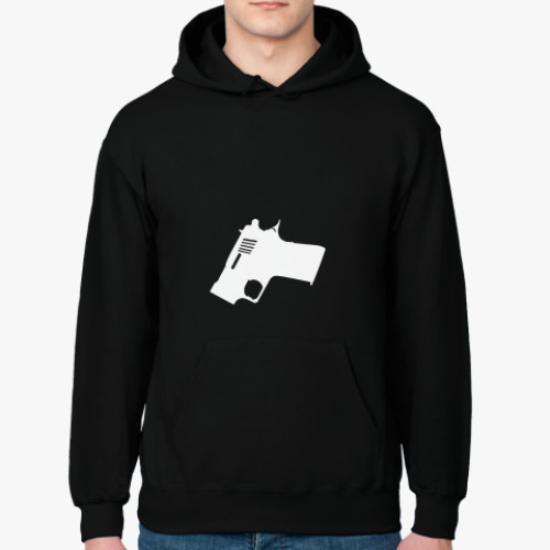 Толстовка худи с принтом Пистолет