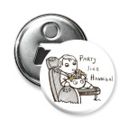 Магнит-открывашка 58 мм Party Like Hannibal ( Ганнибал )