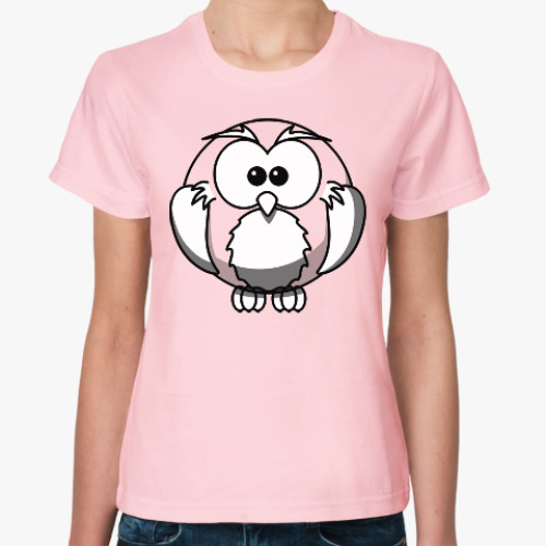 Женская футболка с принтом Сова, совушка, мудрые в городе