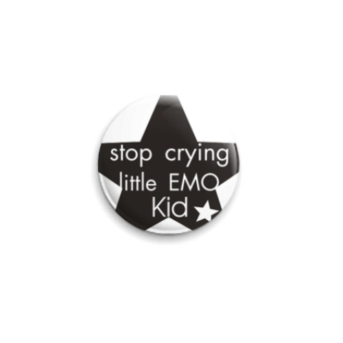 Значок 25мм с принтом EMO