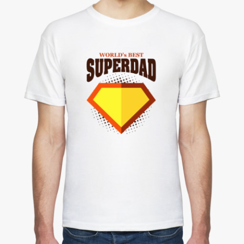Футболка с принтом SUPERDAD world's best